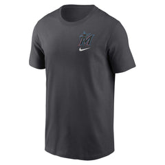 Miami Marlins Nike Logo Sketch Bar T-Shirt Lifestyle