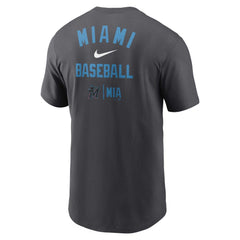 Miami Marlins Nike Logo Sketch Bar T-Shirt Lifestyle