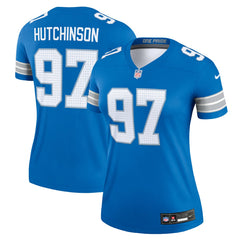 Aidan Hutchinson Detroit Lions Women's Legend Player Performance Top Blue - Nike