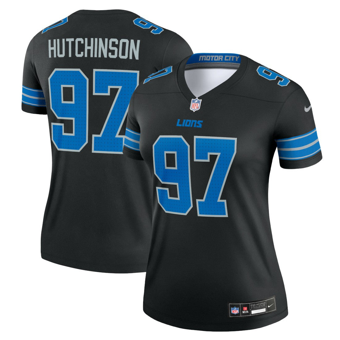 Aidan Hutchinson Detroit Lions Women's Alternate Legend Player Performance Top Black - Nike