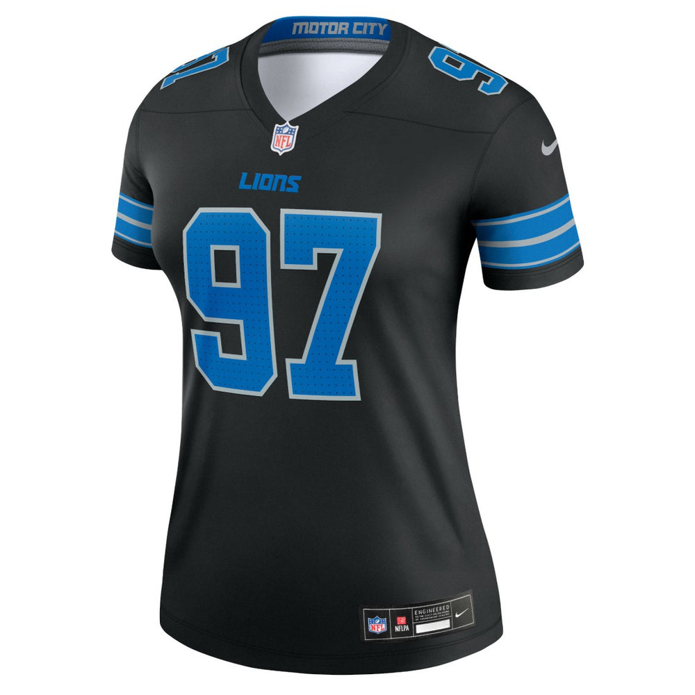 Aidan Hutchinson Detroit Lions Women's Alternate Legend Player Performance Top Black - Nike