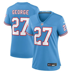 Eddie George Tennessee Titans Women's Oilers Throwback Retired Player Game Jersey Light Blue - Nike