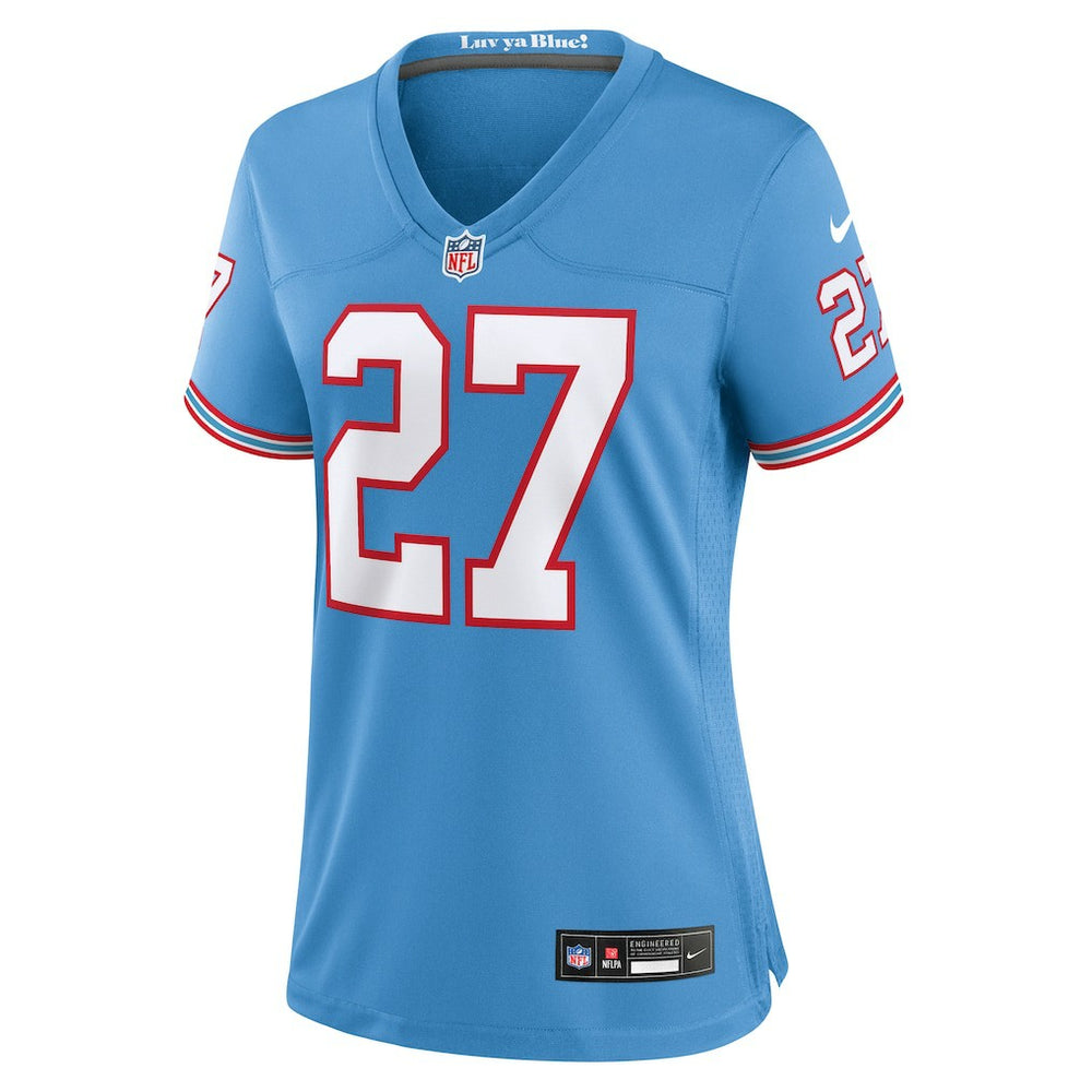 Eddie George Tennessee Titans Women's Oilers Throwback Retired Player Game Jersey Light Blue - Nike