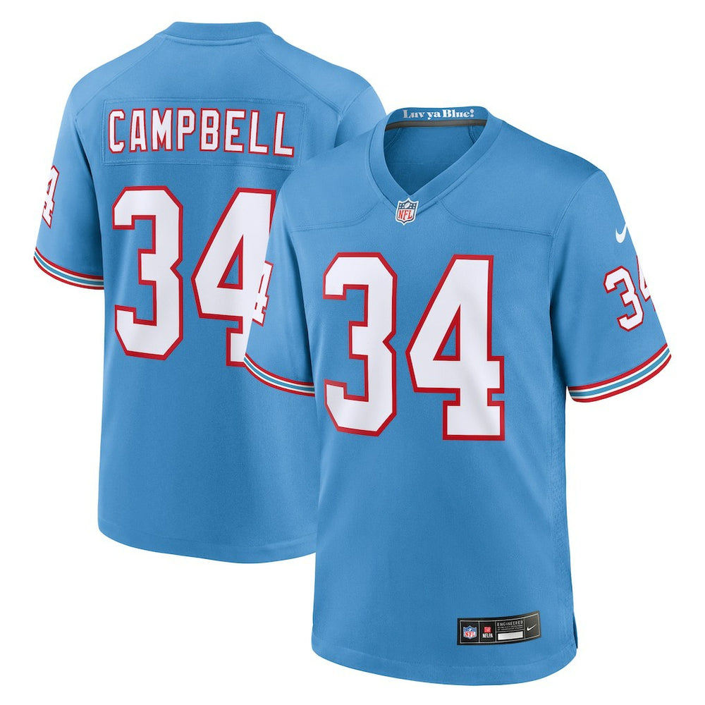 Earl Campbell Tennessee Titans Retired Player Alternate Game Jersey Light Blue - Nike