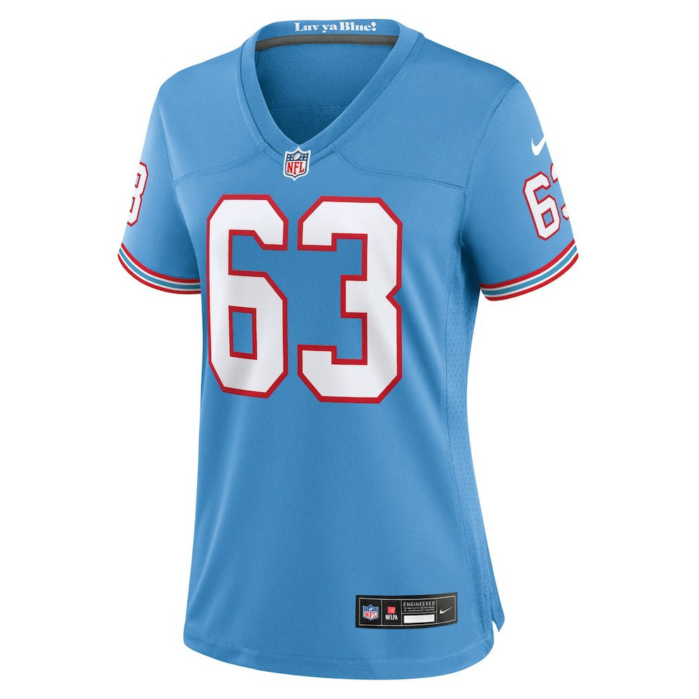 Mike Munchak Tennessee Titans Women's Oilers Throwback Retired Player Game Jersey Light Blue - Nike