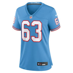 Mike Munchak Tennessee Titans Women's Oilers Throwback Retired Player Game Jersey Light Blue - Nike