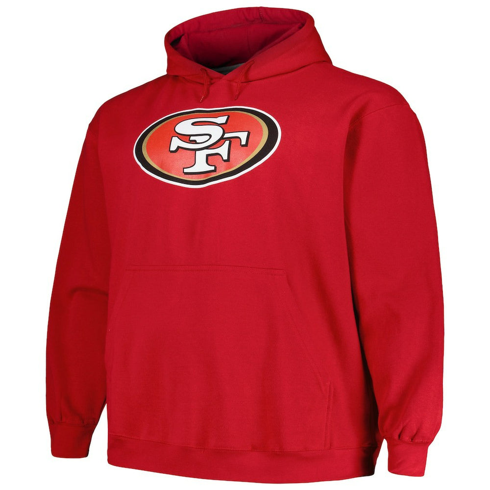 Christian McCaffrey San Francisco 49ers Big & Tall Fleece Name & Number Pullover Hoodie Scarlet - Fanatics