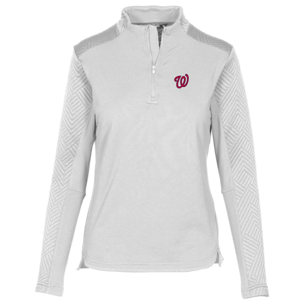 Washington Nationals Levelwear Women's Daybreak Insignia 2.0 Quarter-Zip Pullover Top Online