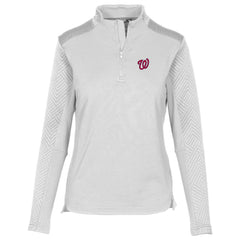 Washington Nationals Levelwear Women's Daybreak Insignia 2.0 Quarter-Zip Pullover Top Online