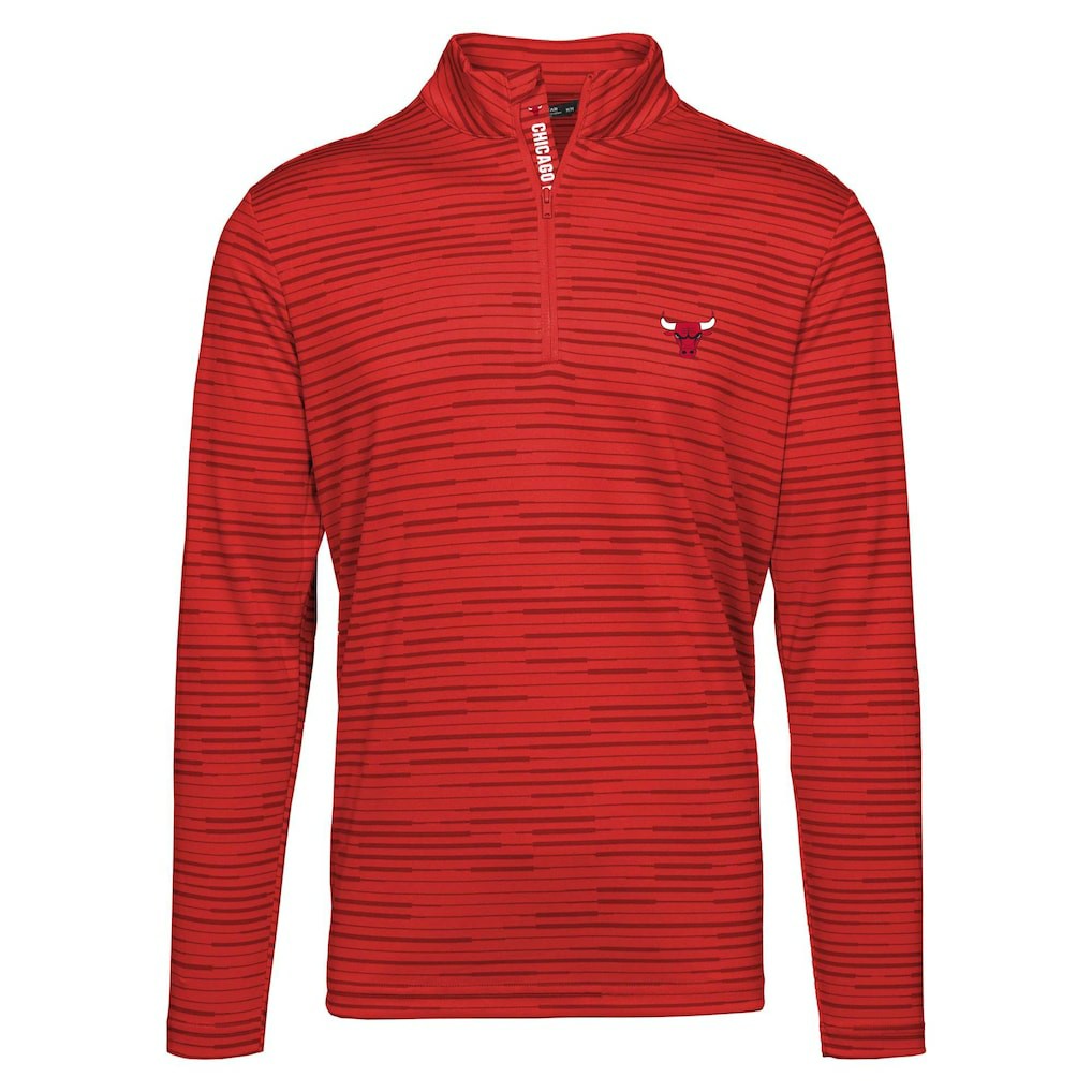 NBA - Chicago Bulls Levelwear Gear Insignia Core Quarter-Zip Pullover Top - Red