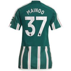 Adidas Kobbie Mainoo Manchester United Women's 2023/24 Away Replica Player Jerseys - Green