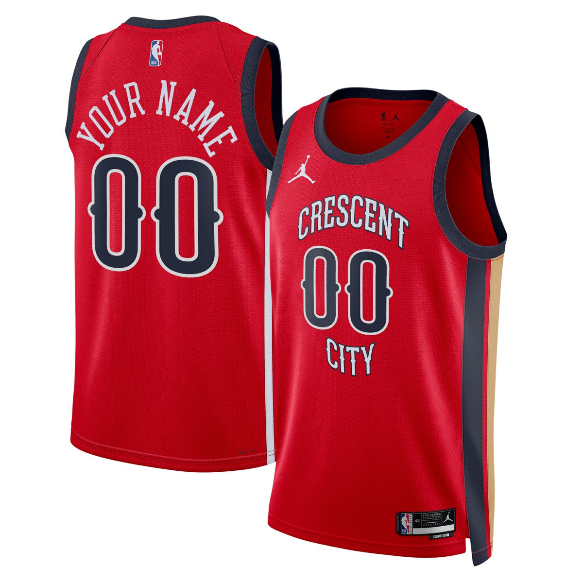 NBA - New Orleans Pelicans Jordan Brand Unisex Swingman Custom Jersey - Red - Statement Edition