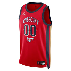 NBA - New Orleans Pelicans Jordan Brand Unisex Swingman Custom Jersey - Red - Statement Edition