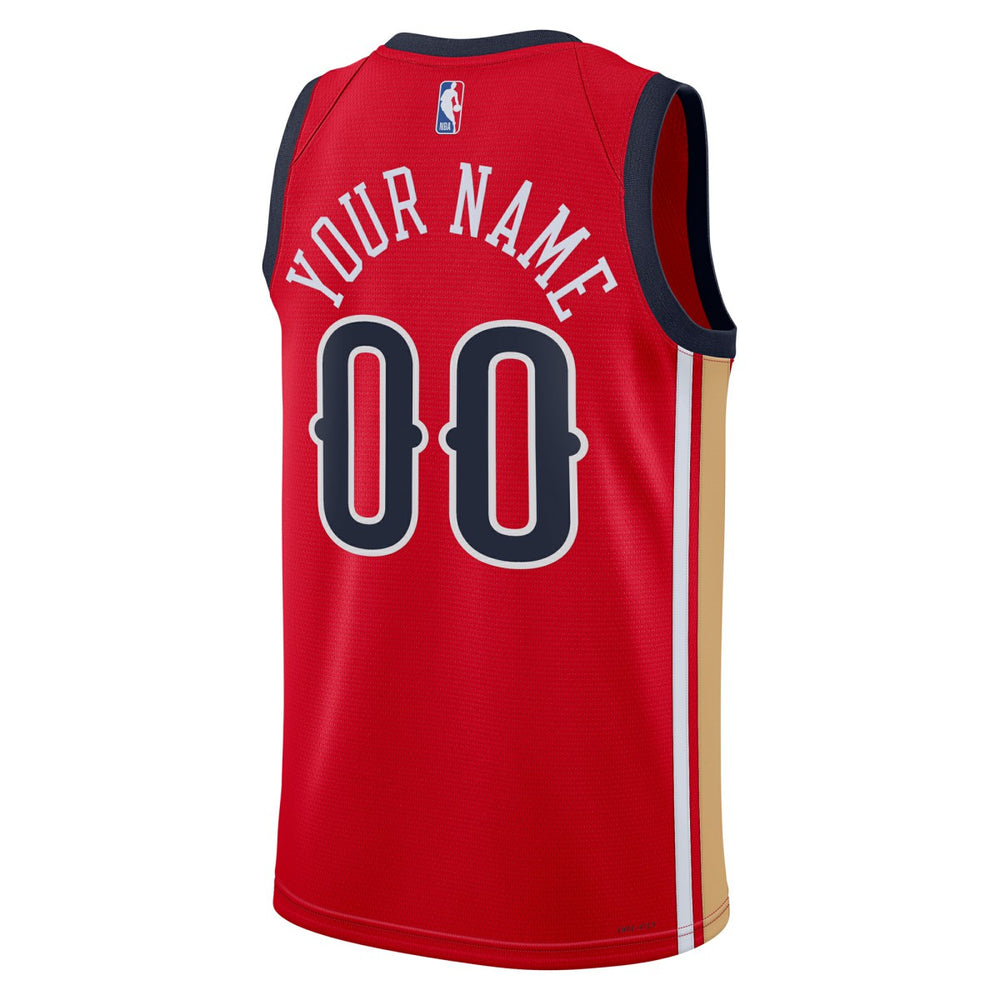 NBA - New Orleans Pelicans Jordan Brand Unisex Swingman Custom Jersey - Red - Statement Edition