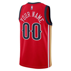 NBA - New Orleans Pelicans Jordan Brand Unisex Swingman Custom Jersey - Red - Statement Edition