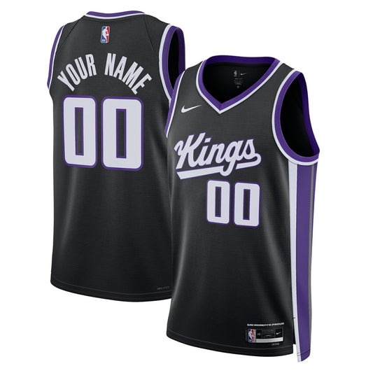 Sacramento Kings Unisex Swingman Custom Jersey - Icon Edition - Black | NBA Jerseys