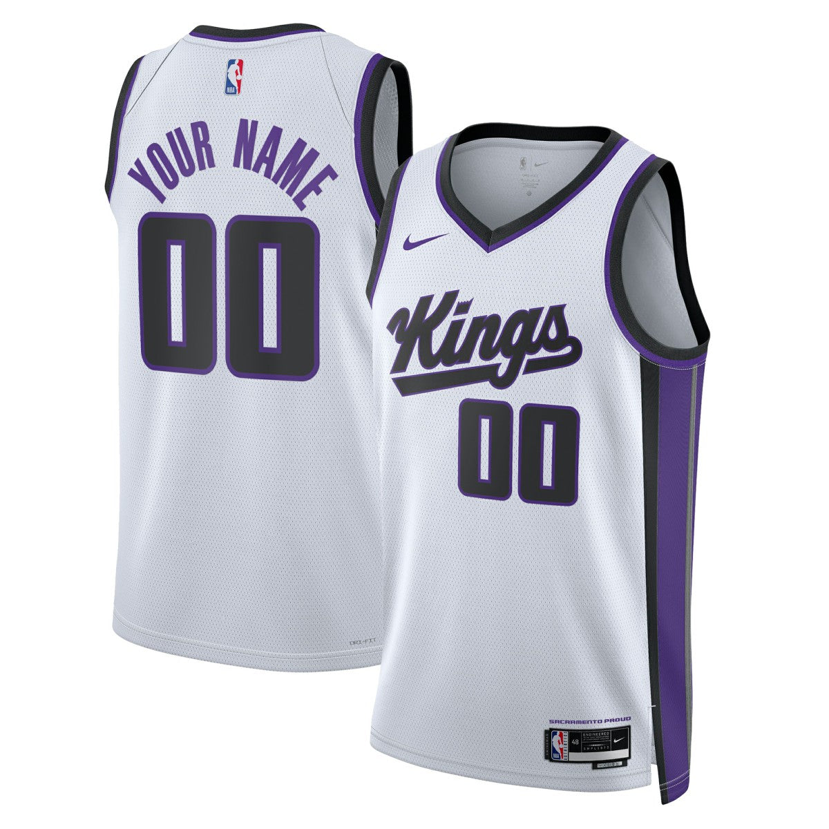 Nike - Sacramento Kings Unisex Swingman Custom Jersey - Association Edition - White
