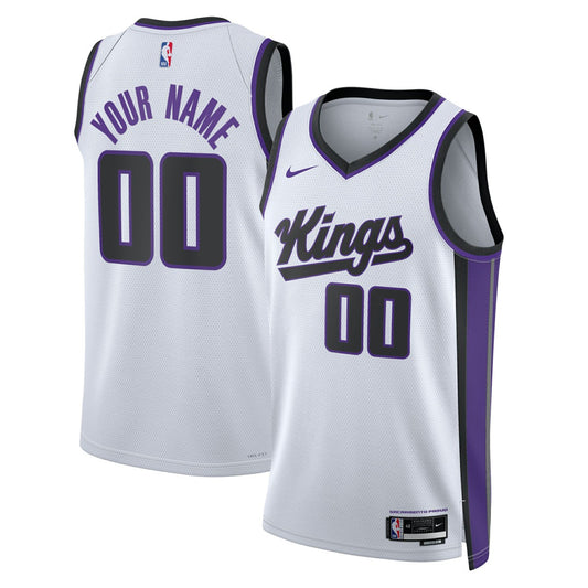 Sacramento Kings Unisex Swingman Custom Jersey - Association Edition - White | NBA Jerseys