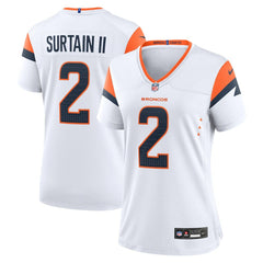 Patrick Surtain II Denver Broncos Women's Mile High Collection Game Jersey White - Nike