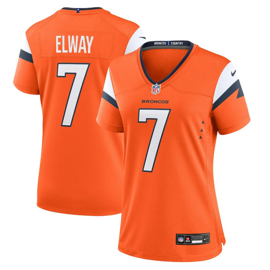 John Elway Denver Broncos Women's Mile High Collection Retired Player Game Jersey - Orange | NFL Jerseys