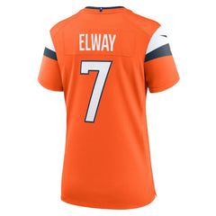 John Elway Denver Broncos Women's Mile High Collection Retired Player Game Jersey Orange - Nike