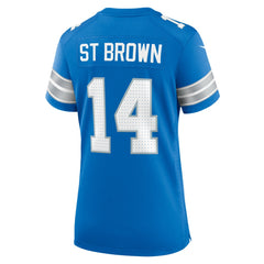 Amon-Ra St. Brown Detroit Lions Women's Team Game Jersey Blue - Nike
