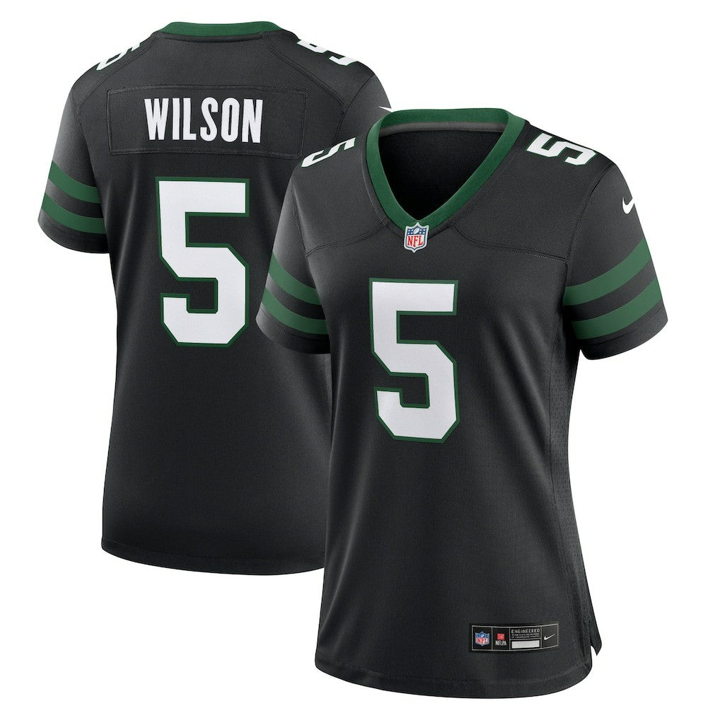 Garrett Wilson New York Jets Women's Alternate Game Jersey Legacy Black - Nike