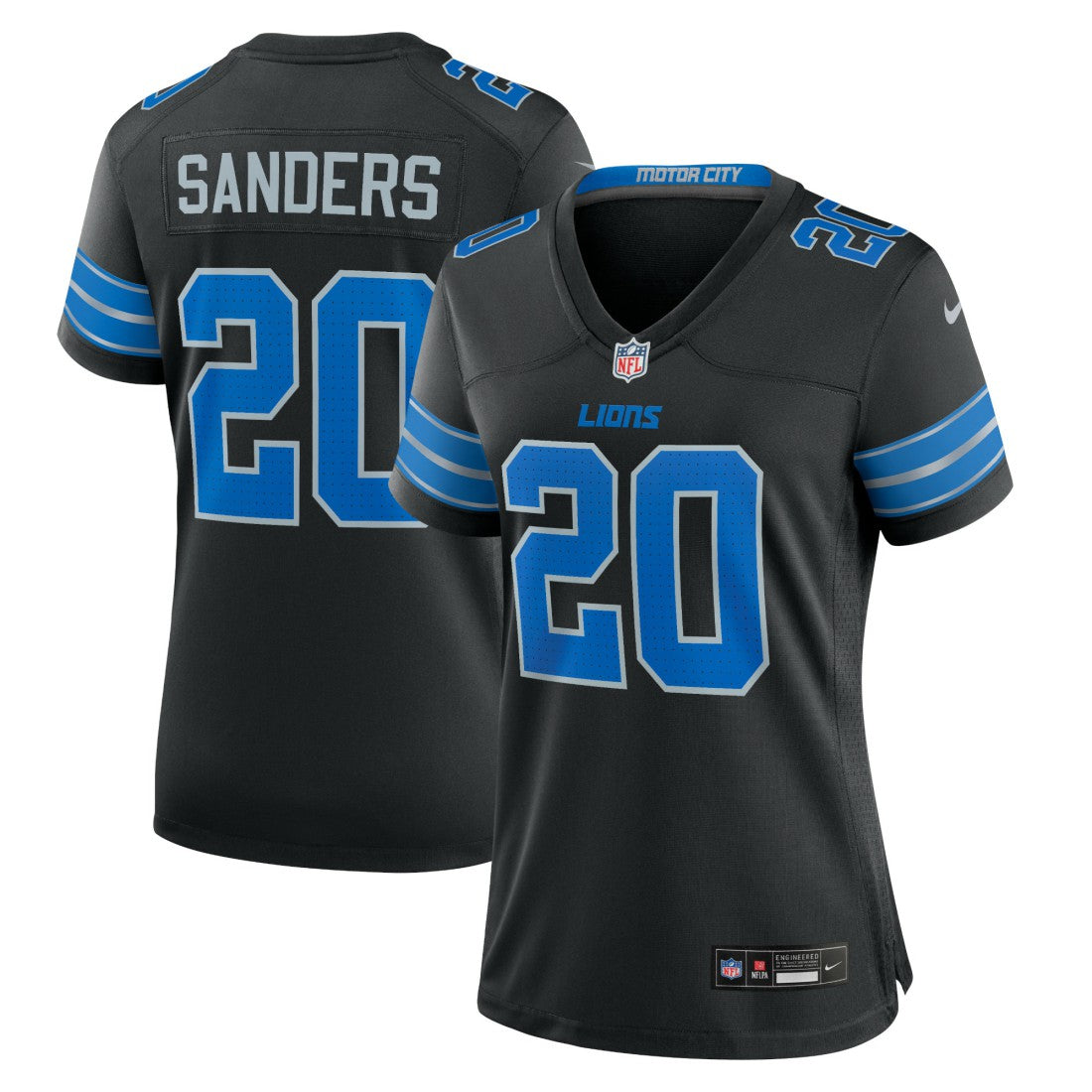 Barry Sanders Detroit Lions Women's 2nd Alternate Retired Player Game Jersey Black - Nike