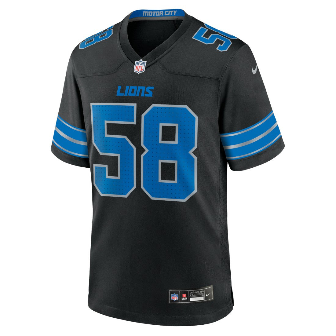 Penei Sewell Detroit Lions 2nd Alternate Game Jersey Black - Nike