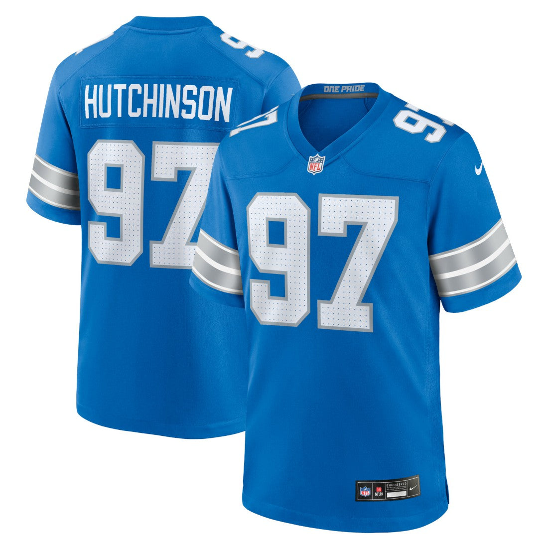 Aidan Hutchinson Detroit Lions Game Jersey Blue - Nike