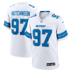 Aidan Hutchinson Detroit Lions Game Jersey White - Nike