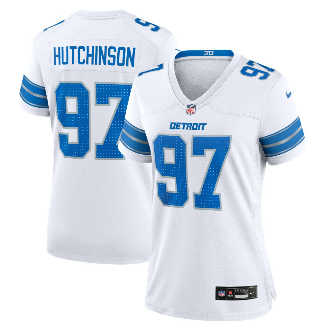Aidan Hutchinson Detroit Lions Women's Game Jersey White - Nike