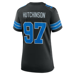 Aidan Hutchinson Detroit Lions Women's 2nd Alternate Game Jersey Black - Nike