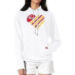 Kansas City Chiefs G-III 4Her by Carl Banks Women's Heart Graphic Fleece Pullover Hoodie White - NFL