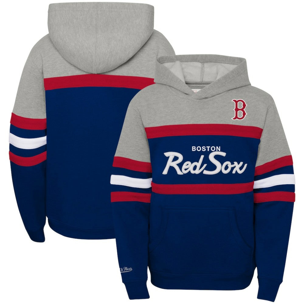 Boston Red Sox Mitchell & Ness Youth Cooperstown Collection Head Coach Pullover Hoodie Online