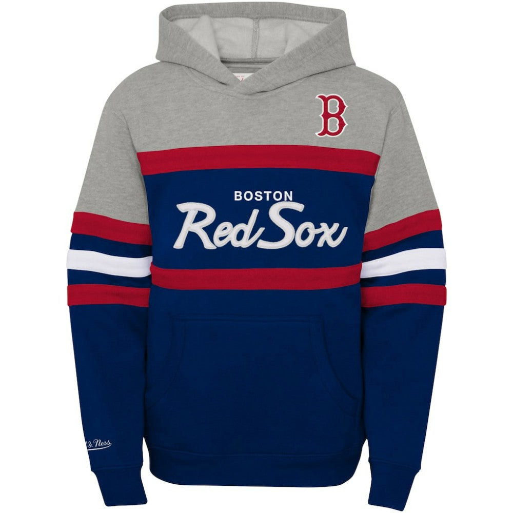 Boston Red Sox Mitchell & Ness Youth Cooperstown Collection Head Coach Pullover Hoodie Online