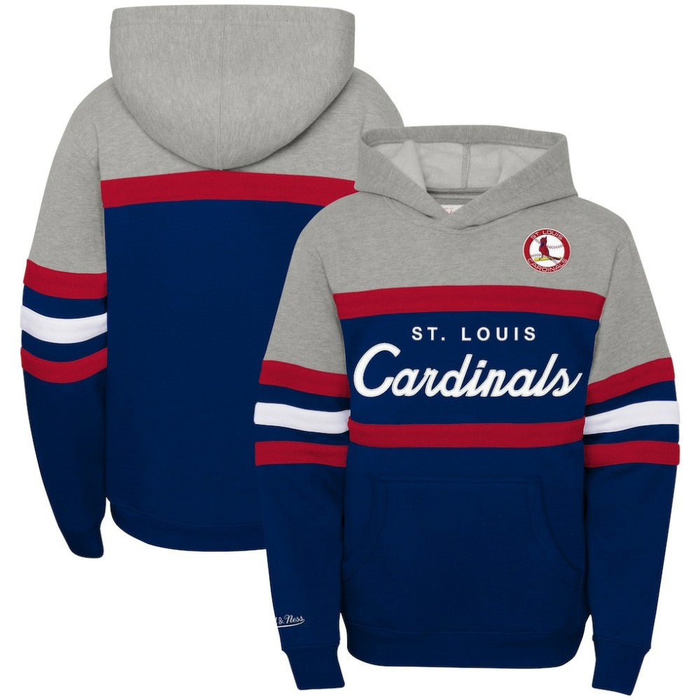 St. Louis Cardinals Mitchell & Ness Youth Cooperstown Collection Head Coach Pullover Hoodie Lifestyle