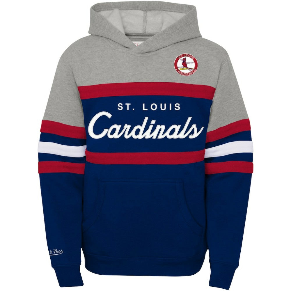 St. Louis Cardinals Mitchell & Ness Youth Cooperstown Collection Head Coach Pullover Hoodie Lifestyle