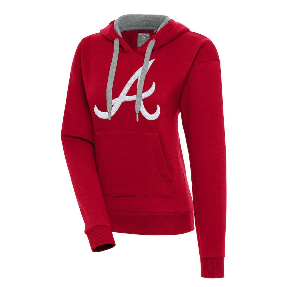 Atlanta Braves Antigua Women's Victory Pullover Hoodie On Sale