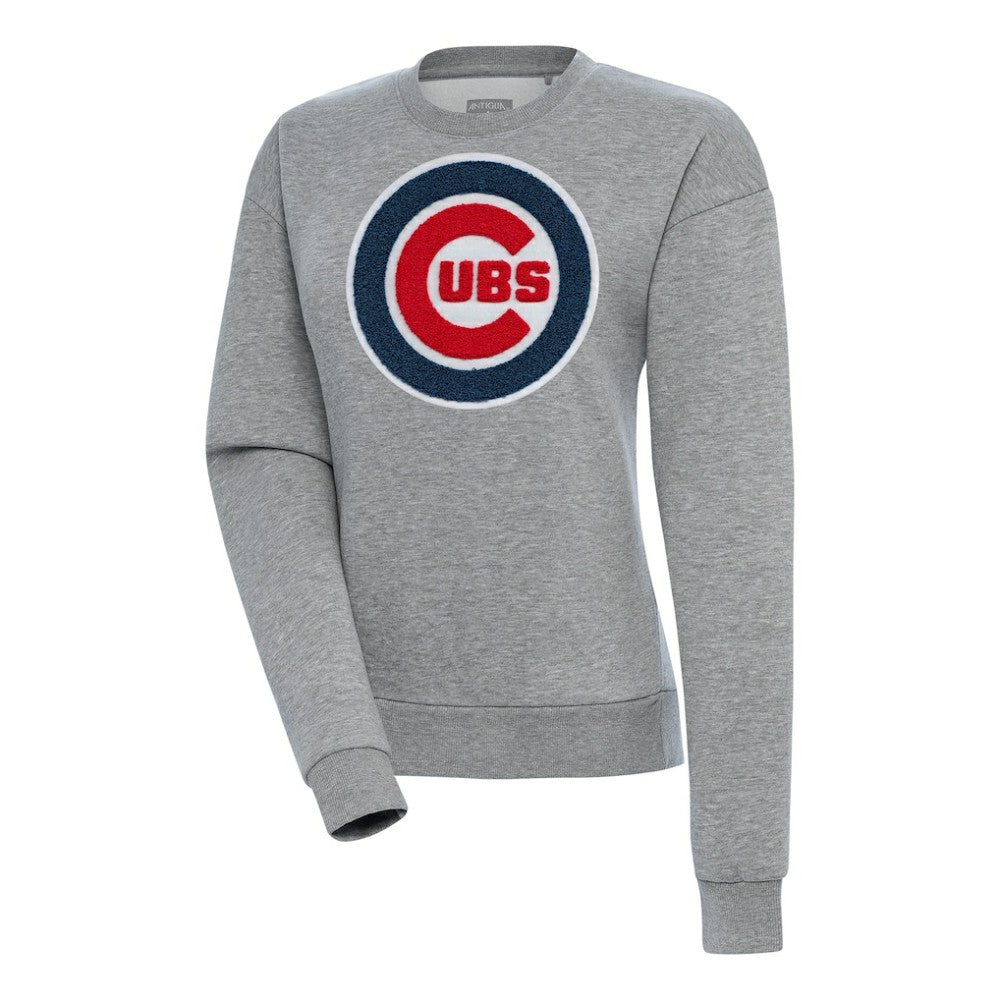 Chicago Cubs Antigua Women's Victory Chenille Pullover Sweatshirt Clearance
