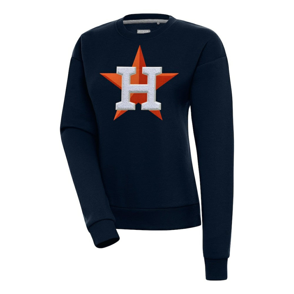 Houston Astros Antigua Women's Victory Chenille Pullover Sweatshirt On Sale