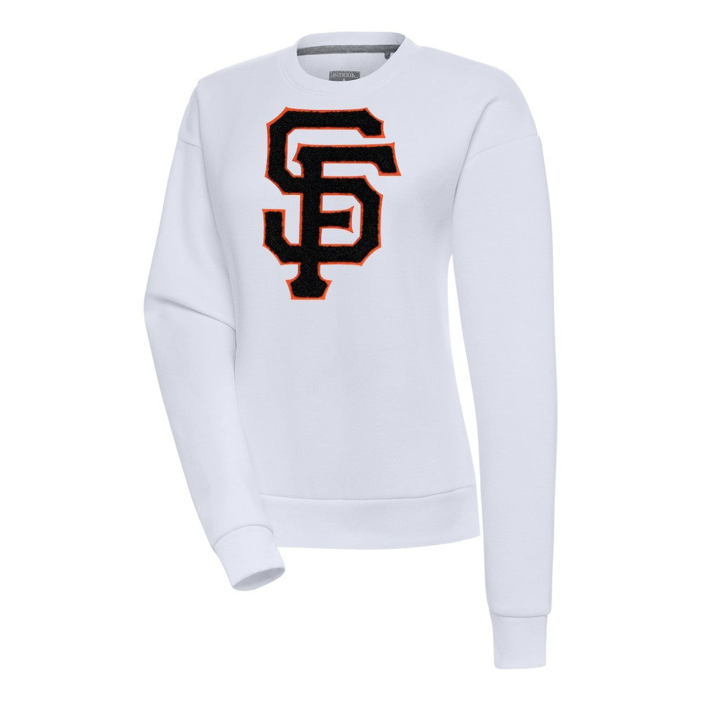 San Francisco Giants Antigua Women's Victory Chenille Pullover Sweatshirt On Sale