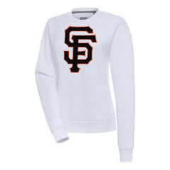 San Francisco Giants Antigua Women's Victory Chenille Pullover Sweatshirt On Sale