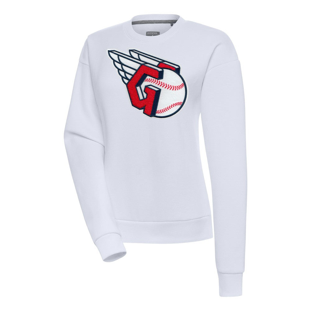 Cleveland Guardians Antigua Women's Victory Chenille Pullover Sweatshirt Lifestyle