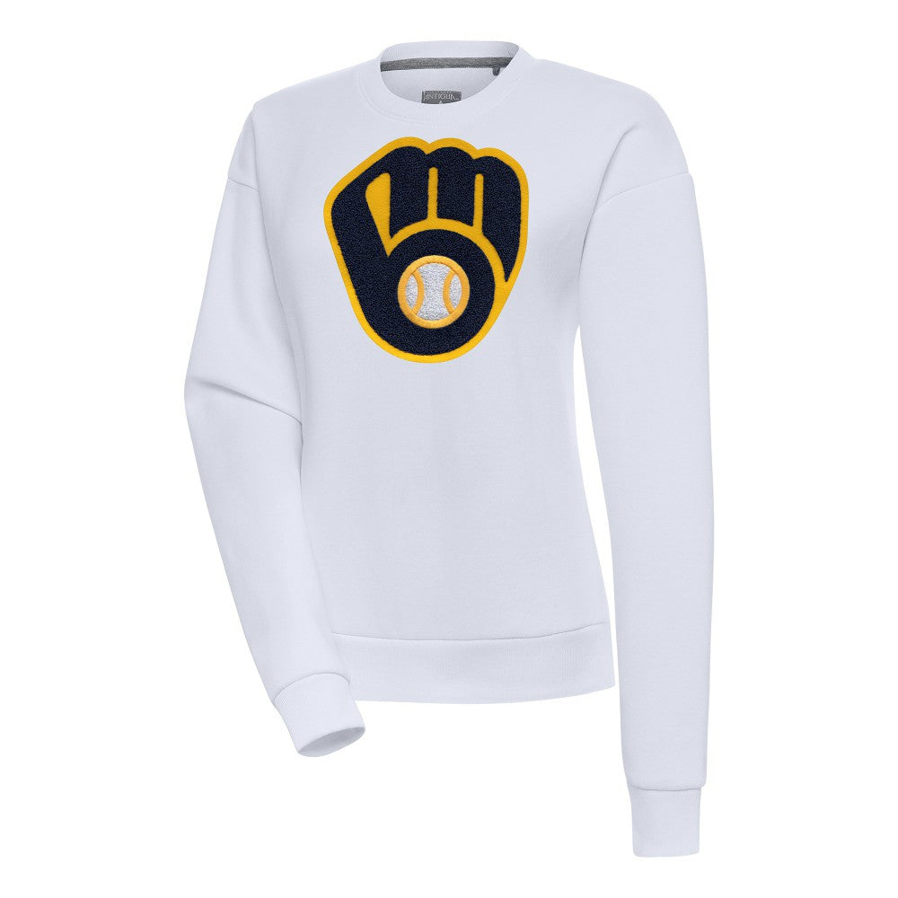 Milwaukee Brewers Antigua Women's Victory Chenille Pullover Sweatshirt discount