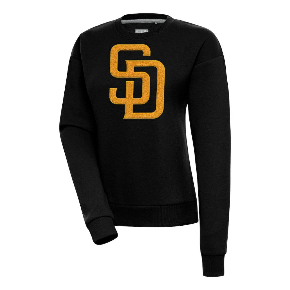 San Diego Padres Antigua Women's Victory Chenille Pullover Sweatshirt Lifestyle