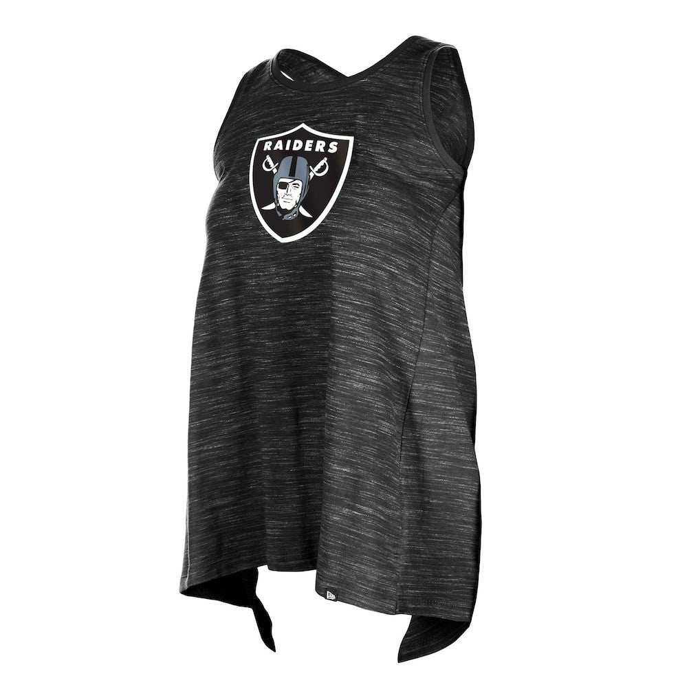 Las Vegas Raiders New Era Women's Plus Size Space Dye Active Tank Top Black - NFL