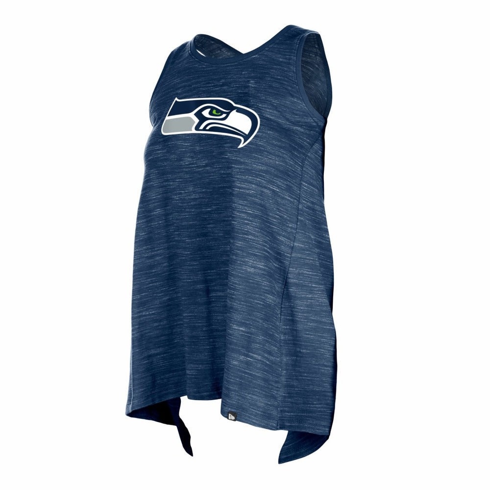 Seattle Seahawks New Era Women's Plus Size Space Dye Active Tank Top College Navy - NFL