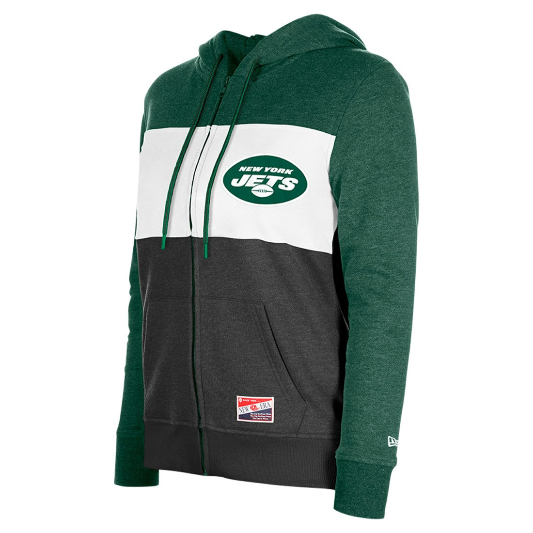 New York Jets New Era Women's Color-Block Full-Zip Hoodie Green - NFL