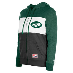 New York Jets New Era Women's Color-Block Full-Zip Hoodie Green - NFL